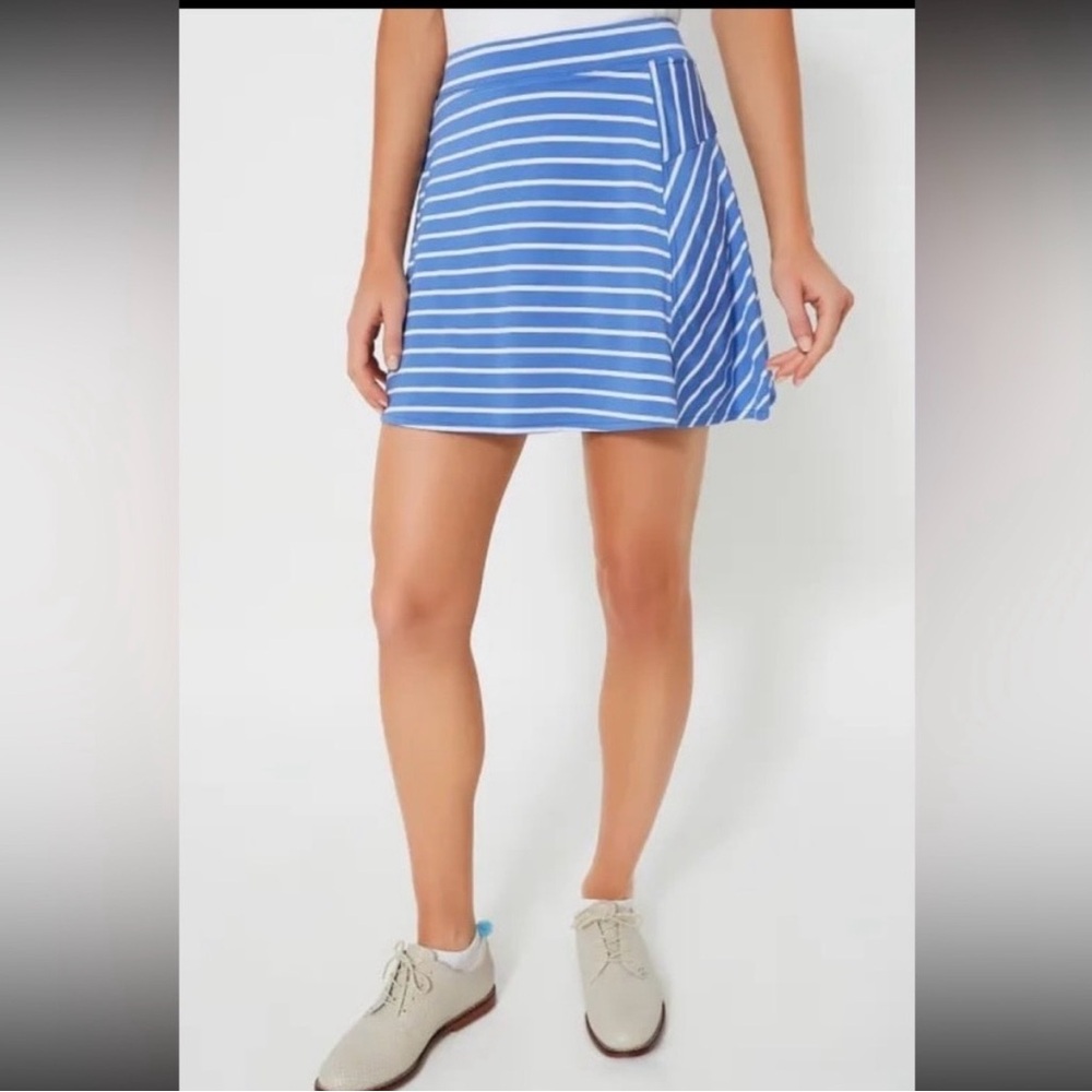 RLX Ralph Lauren Blue and White Striped Skort